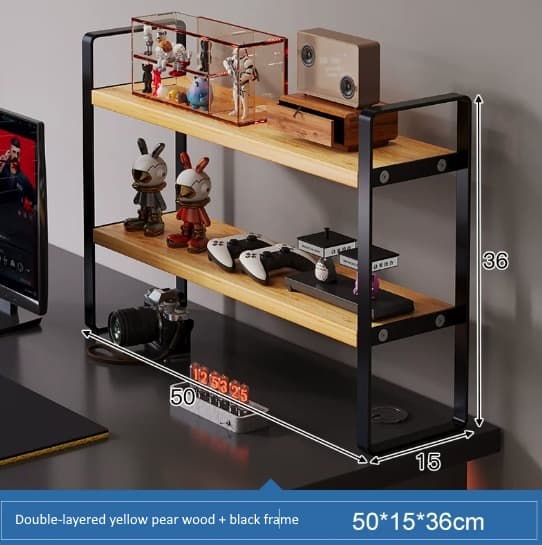 Multipurpose Rack 2L Brown Black 50x15x36cm